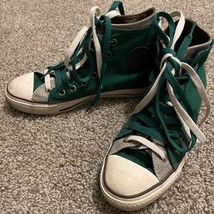 Converse Green and Grey Sneakers